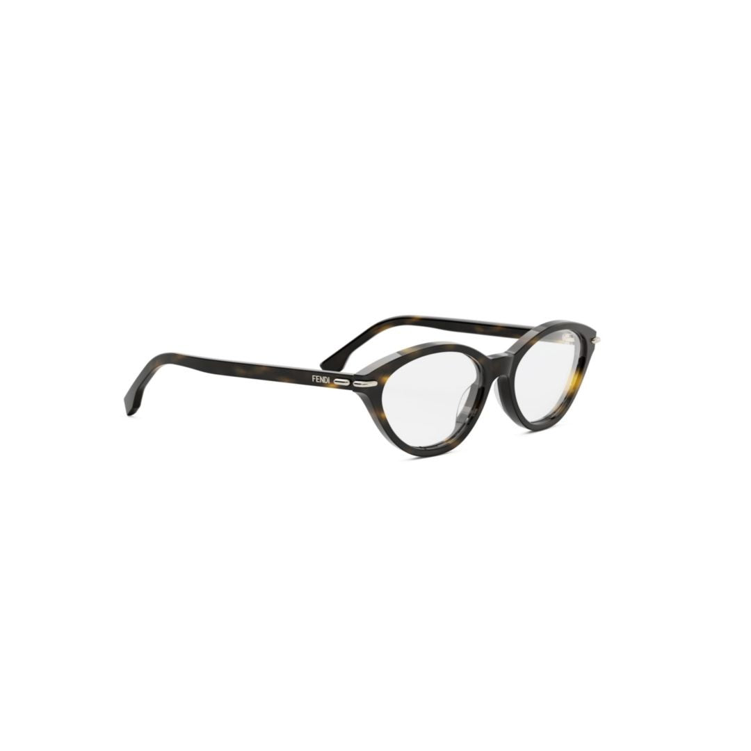 Fendi Fe50126i Rounded Tortoiseshell-Patterned Cat-Eye Eyeglasses