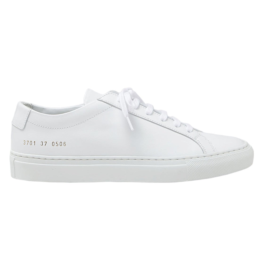 Common Projects Low-Top Leather Sneakers With Gold-Tone Accents