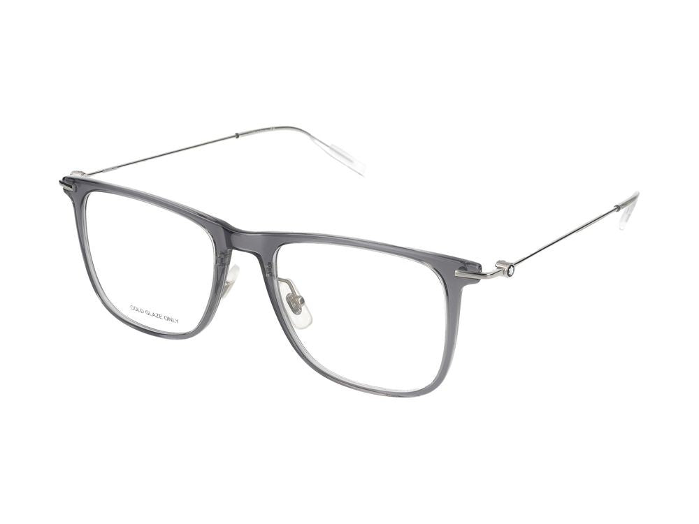 Montblanc Eyeglasses Mb0206o 003 Grey Silver Transparent 53/18/150