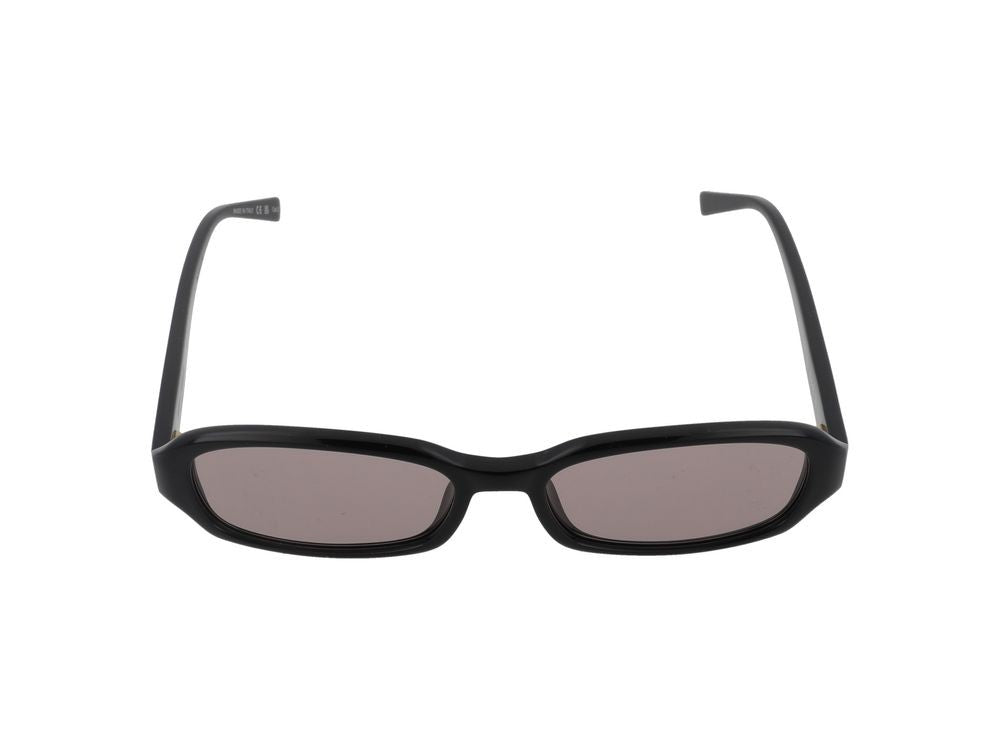 Saint Laurent Sleek Black Frame Brown Lens Rectangular Sunglasses
