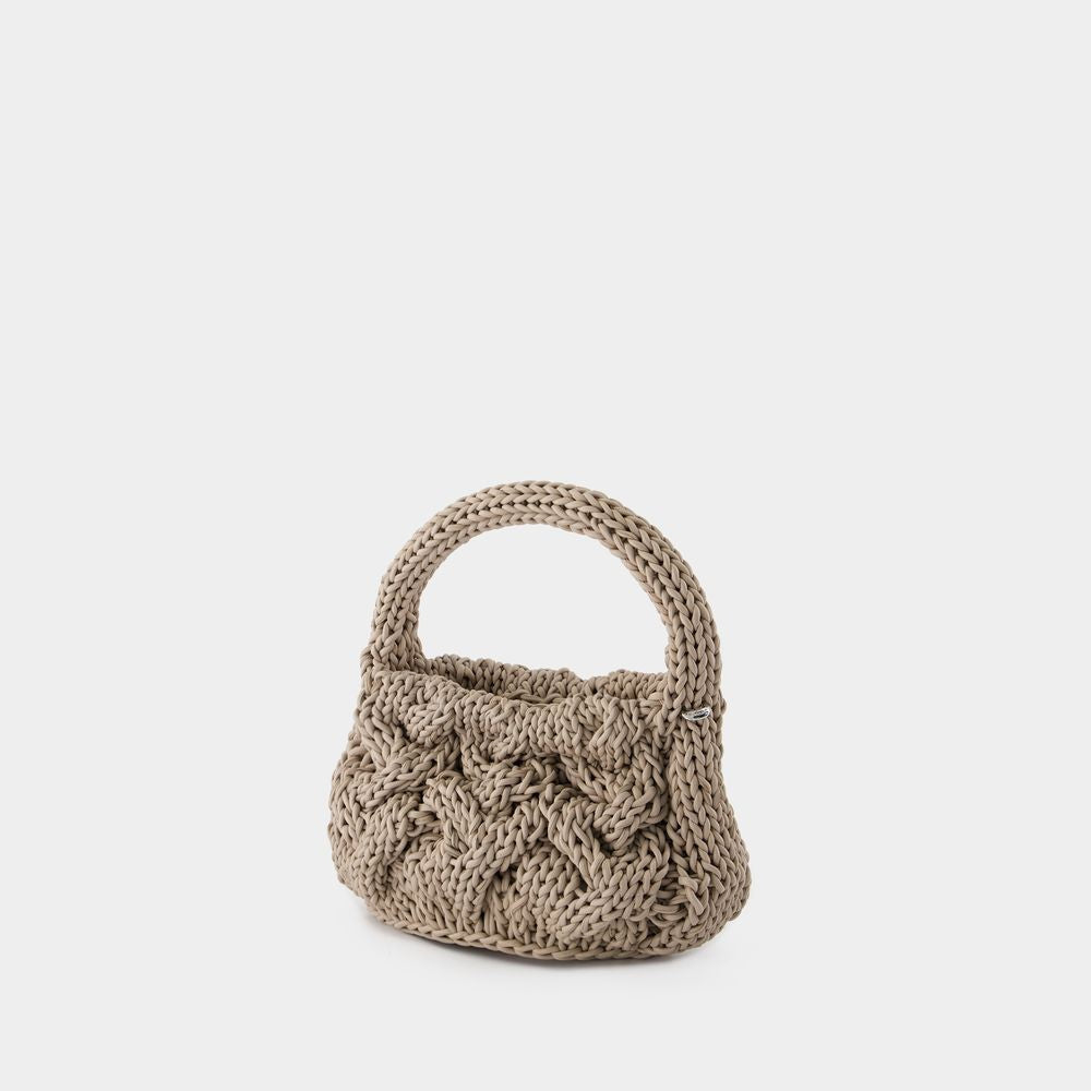 J. W. Anderson Small Cable Knit Crossbody - Leather - Grey