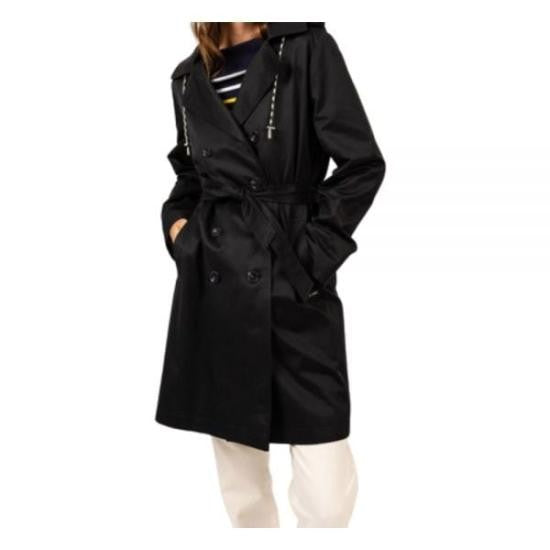 Saint James Double-Breasted Belted Trench Coat With Practical Pockets