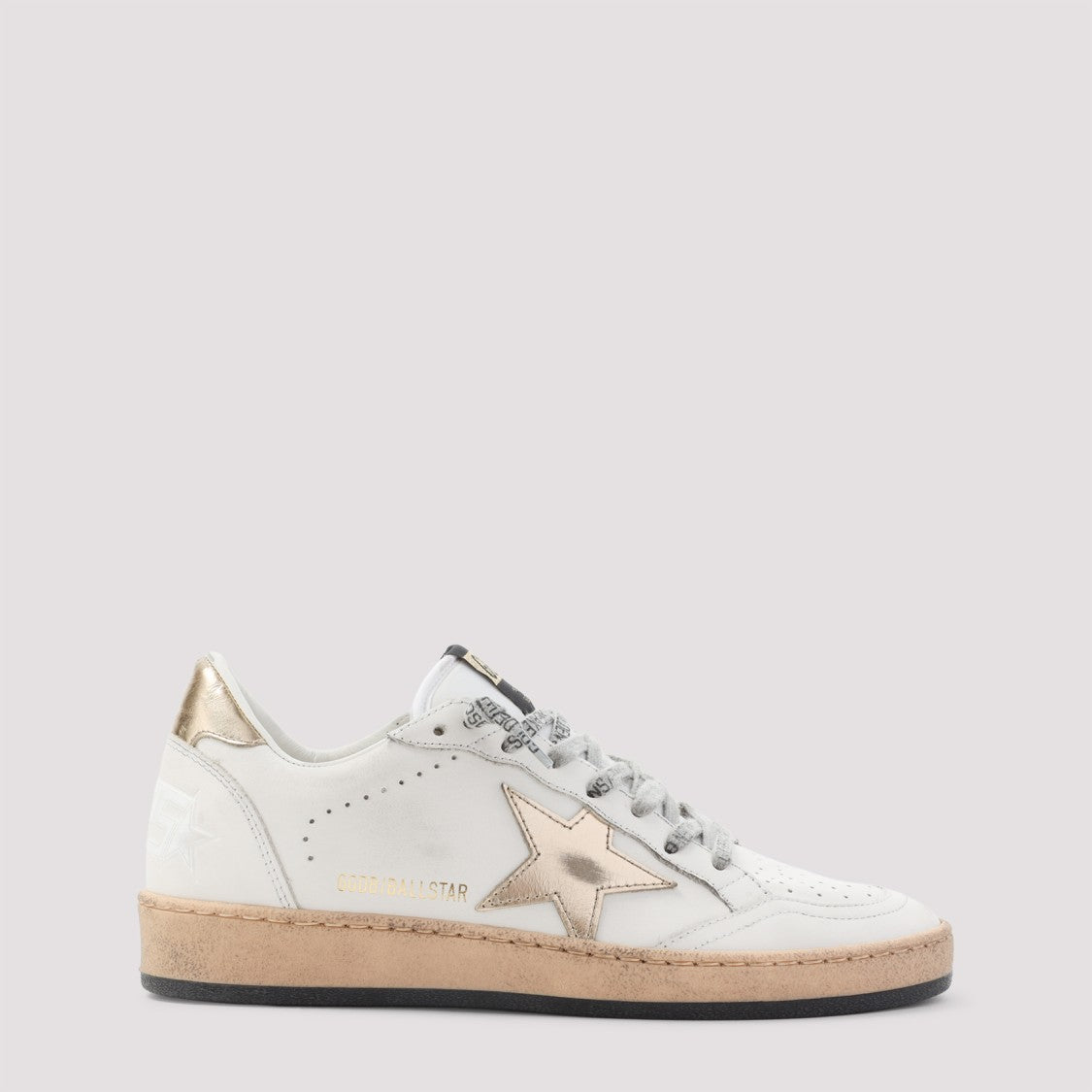 Golden Goose Milk White Cow Leather Ballstar Sneakers
