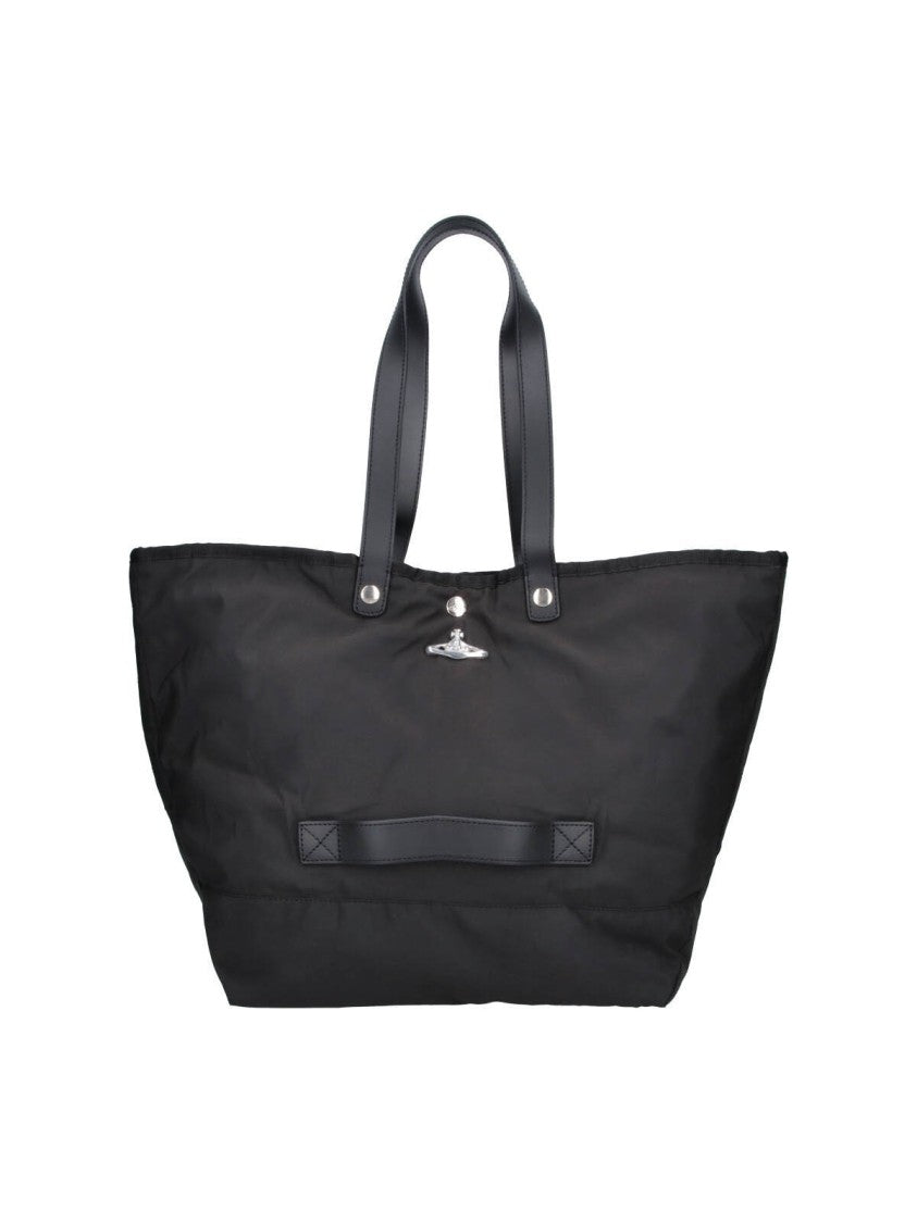 Vivienne Westwood Black Structured Minimalist Shoulder Bag
