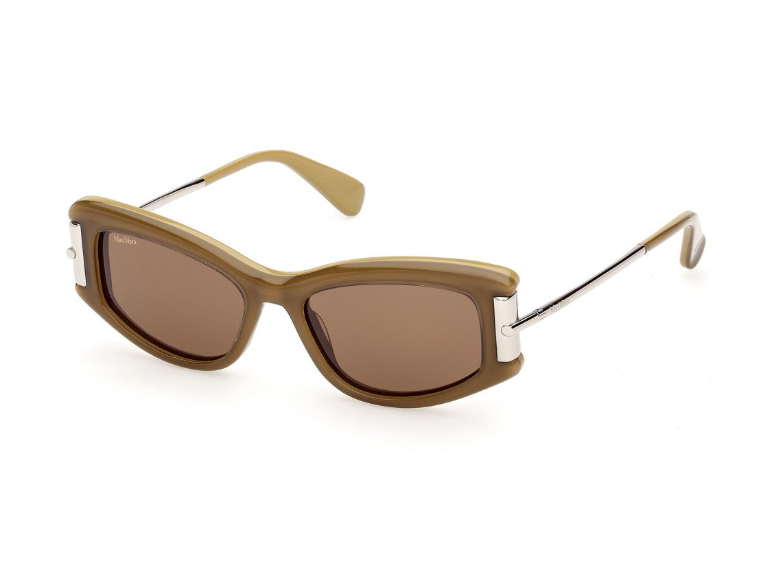 Max Mara Mm0189 Bold Oversized Square Angular Sunglasses