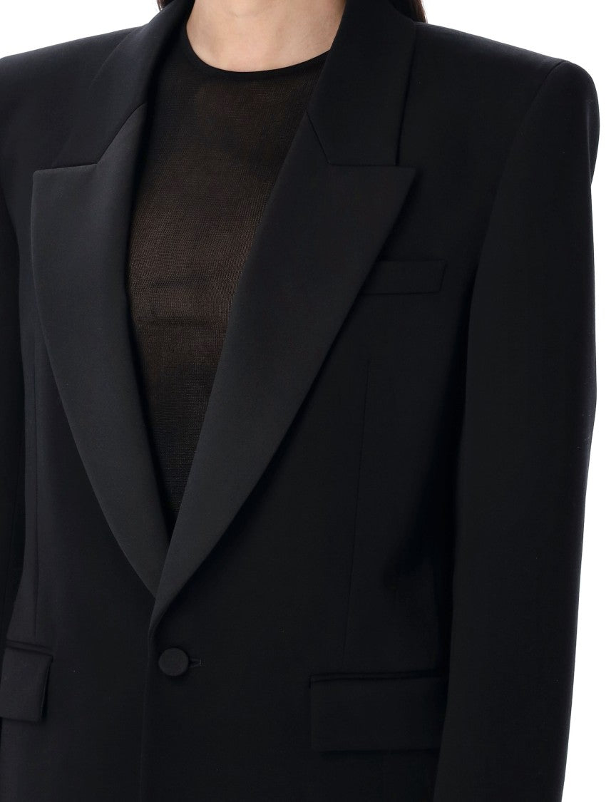 Saint Laurent Grain De Poudre Tuxedo Jacket