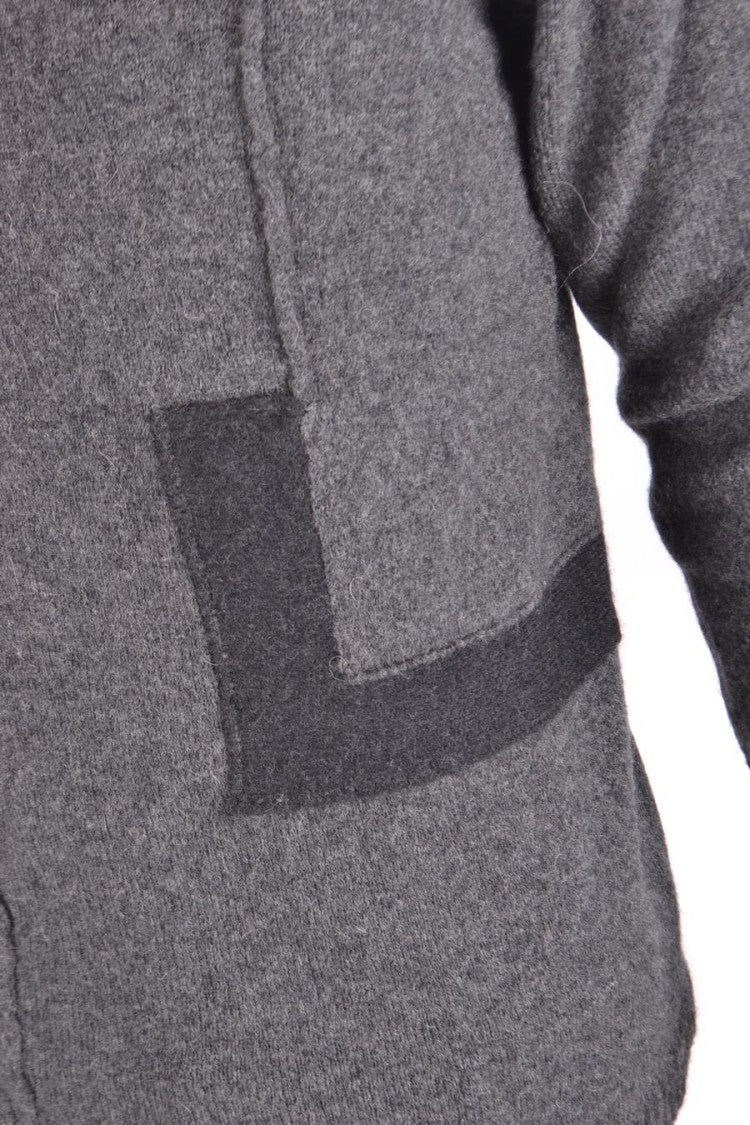 Isabel Benenato Textured Knit Sweater Vertical Seam Details