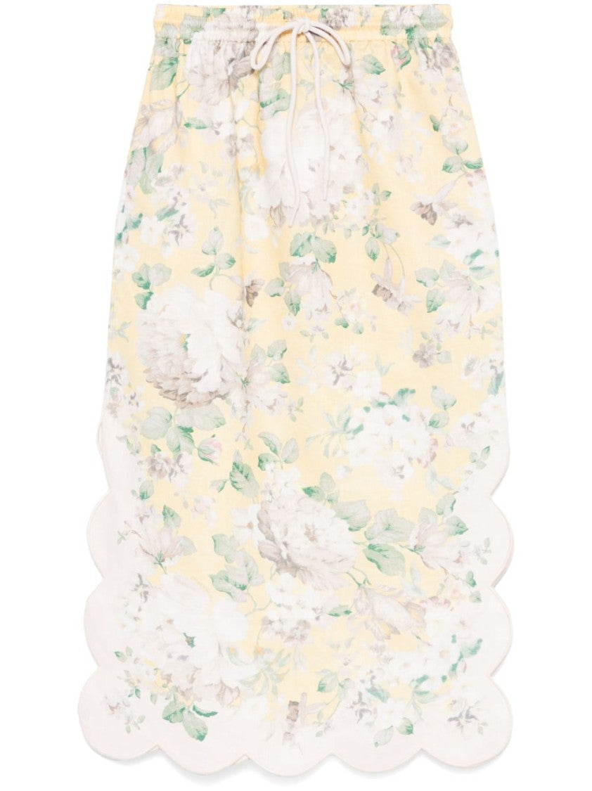 Zimmermann Acacia Scallop Midi Skirt