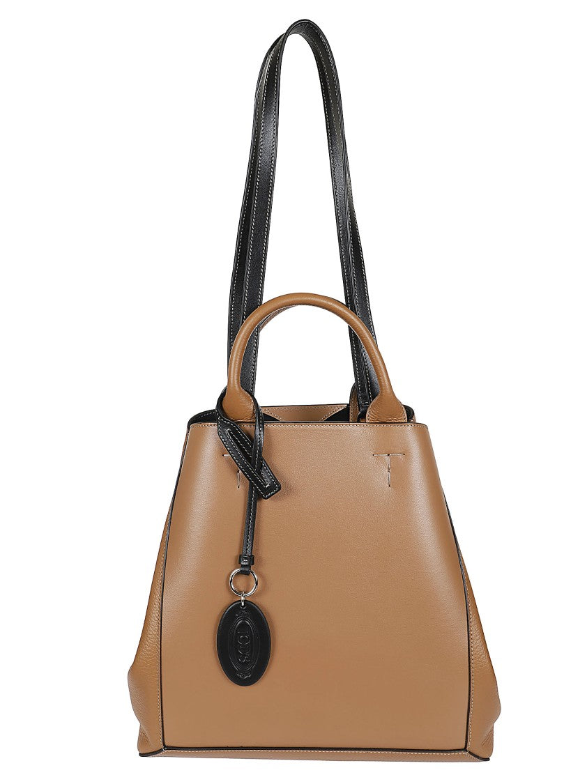 Tod's Structured Leather Handbag With Detachable Strap