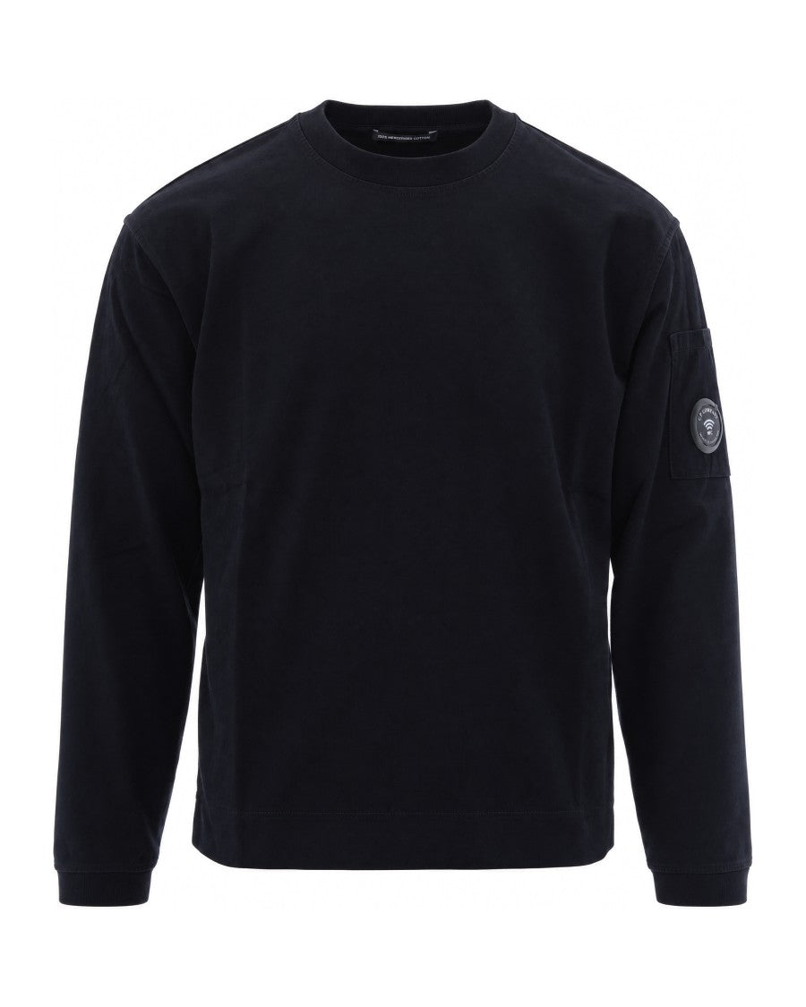 C.P. Company Black Twisted Mercerized Cotton Sweatshirt