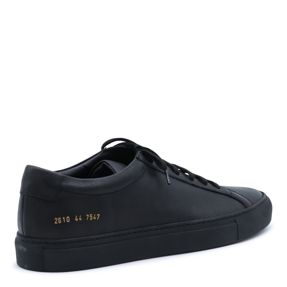 Common Projects Black Leather Gold Detail Sneakers
