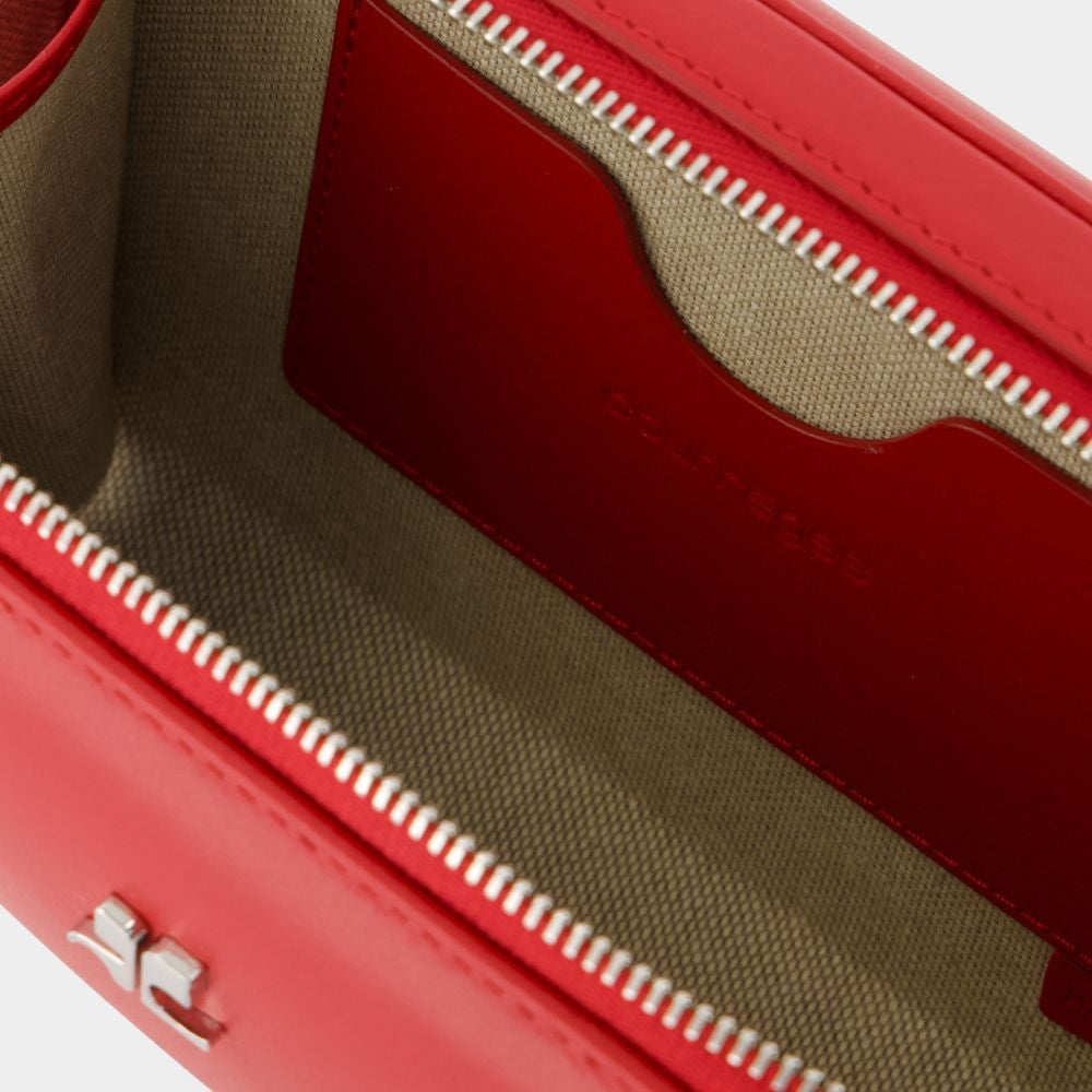 Courrèges Cloud Chained Purse - Leather - Red