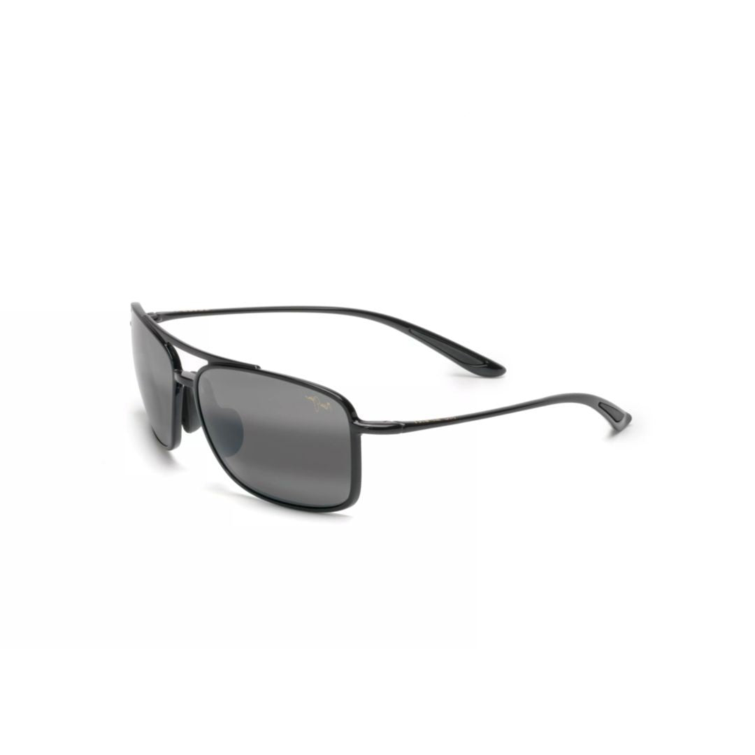 Maui Jim Kaupo Gap Rectangular Frame Sunglasses With Double Bridge Design