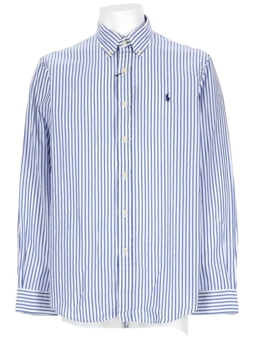 Polo Ralph Lauren Blue Striped Cotton Button-Up Shirt