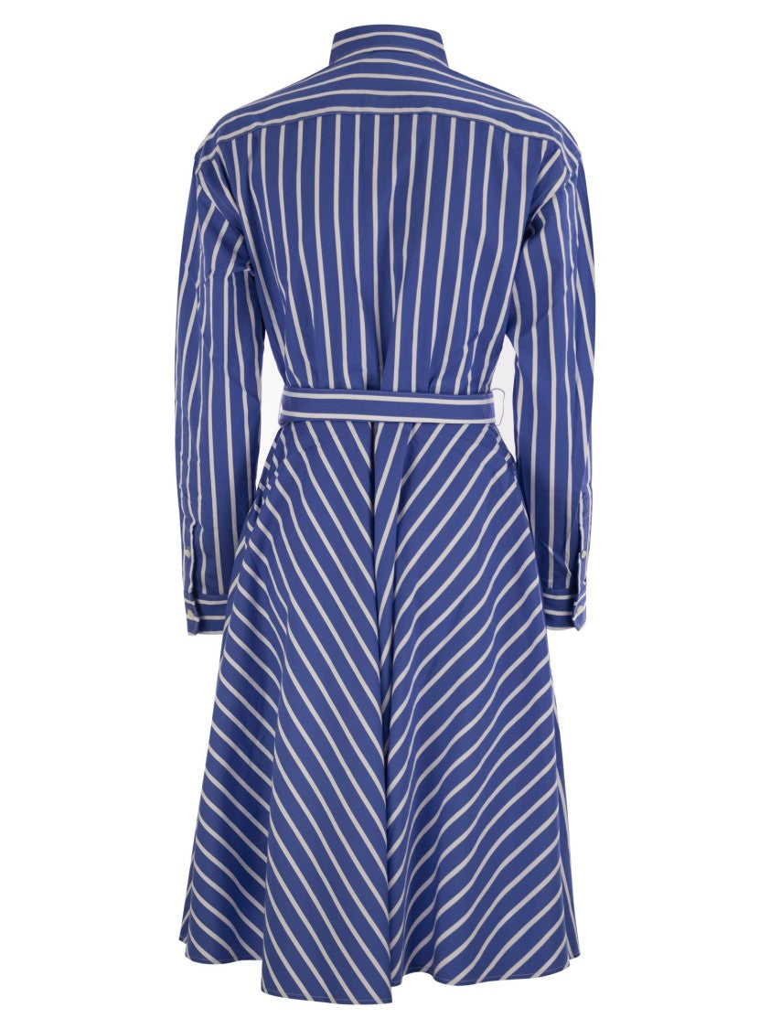 Polo Ralph Lauren Striped Chemisier With Belt