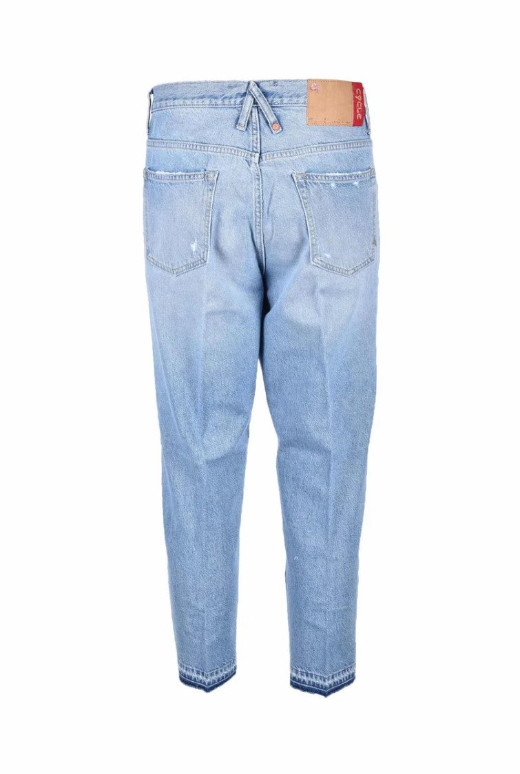 Cycle Light Blue Straight Cotton Jeans