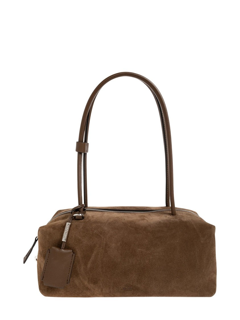 Max Mara Brown Holdallsling Suede Duffel Bag