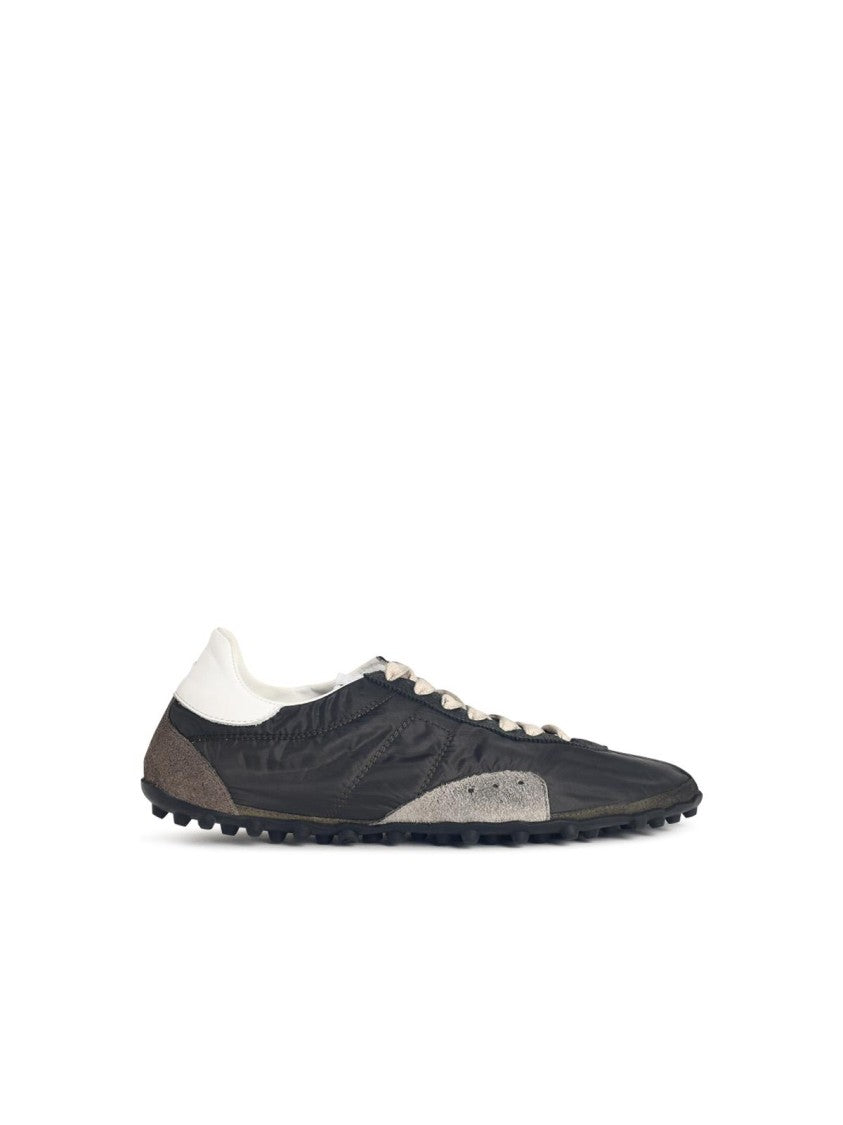 Maison Margiela 'Sprinters' Sneakers In Leather And Gigio Scuro Fabric