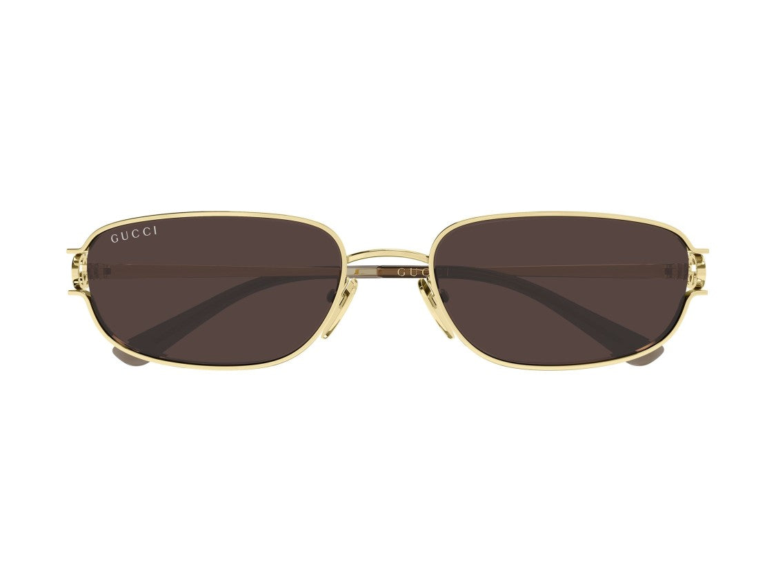 Gucci Gg2232s Gold Metal Dark Lens Rectangular Sunglasses