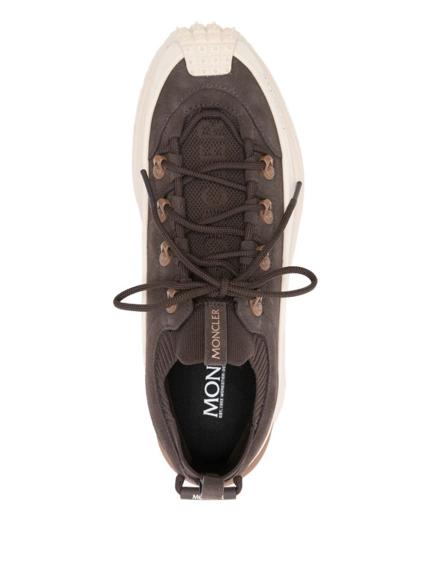 Moncler Beige Vitello Leather Sneakers With Sole