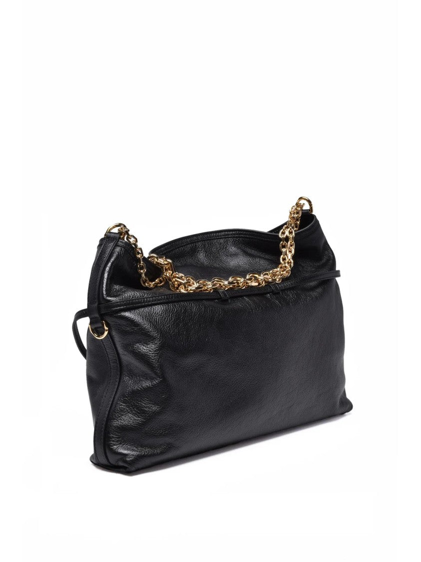 Givenchy Black Leather Voyou Shoulder Bag