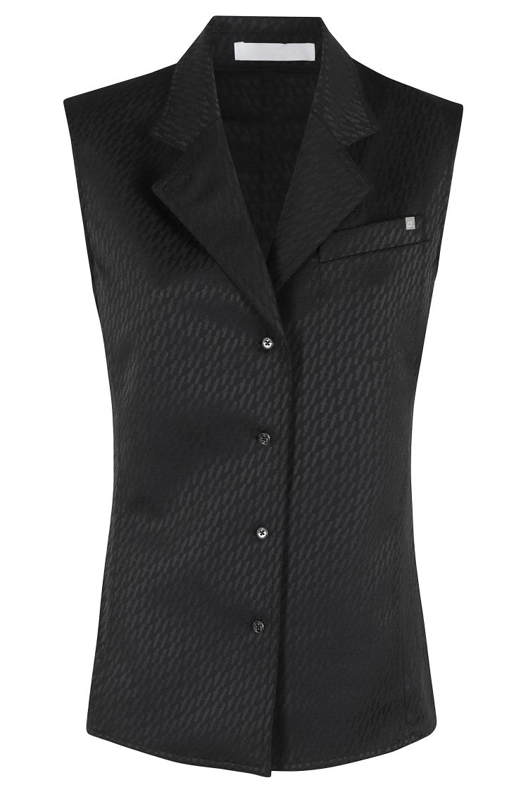 Helmut Lang Jacquard Gilet With Satin Logo
