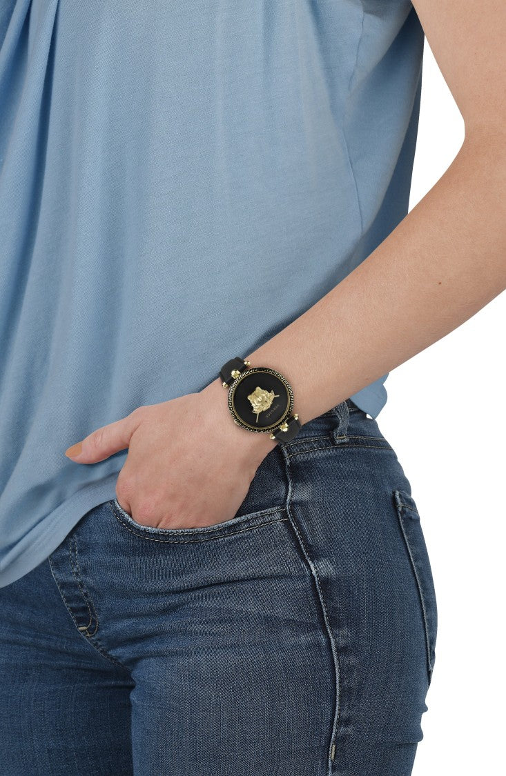 Versace Palazzo Empire Leather Watch