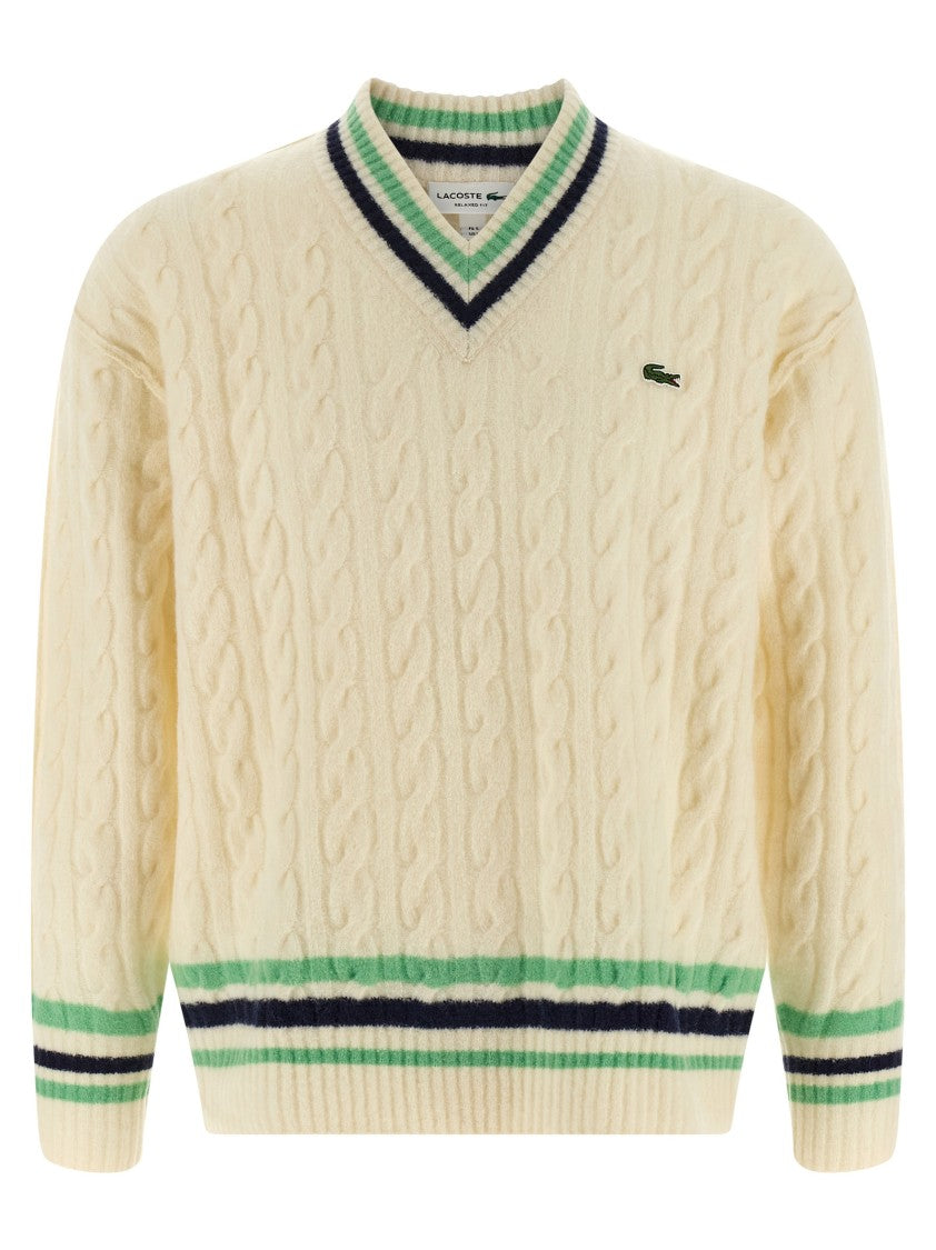 Lacoste Braided Wool Sweater
