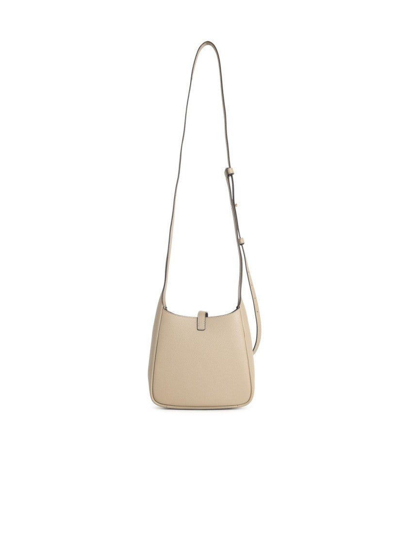 Tory Burch 'Miller Swing' Medium 'Soft Cement' Leather Crossbody Bag
