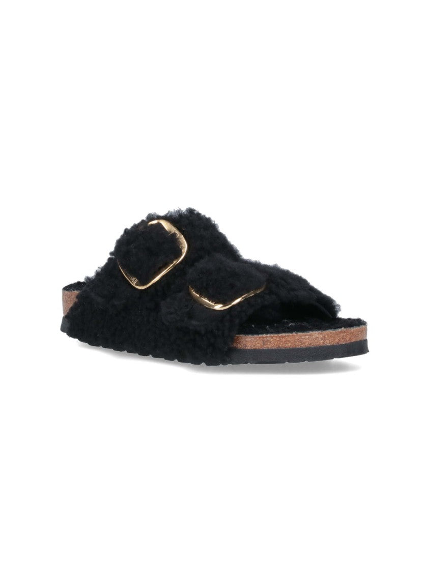Birkenstock "Arizona Big Buckle Shearling" Sandals