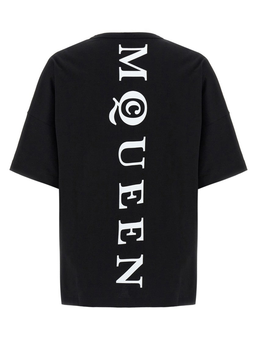 Mcqueen Oversized Cotton Jersey T-Shirt With Logo Detailing