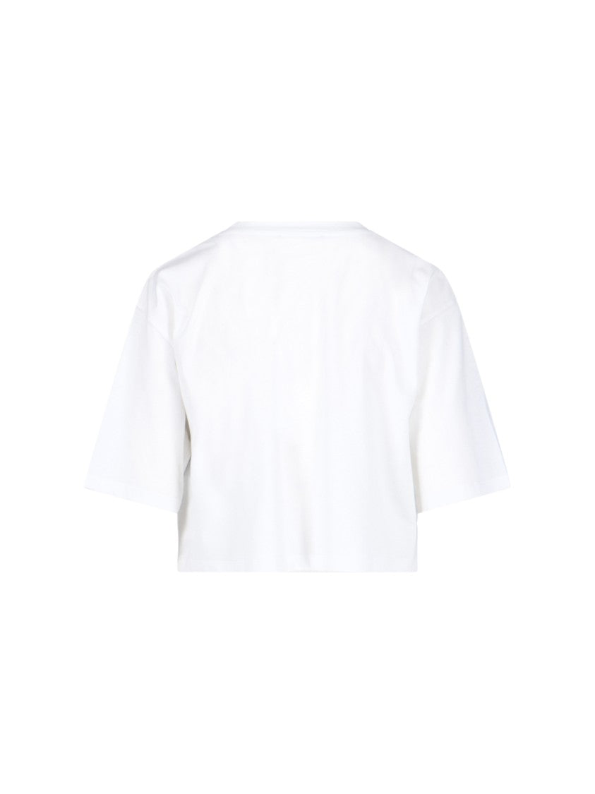 Balmain Crop Logo T-Shirt – White