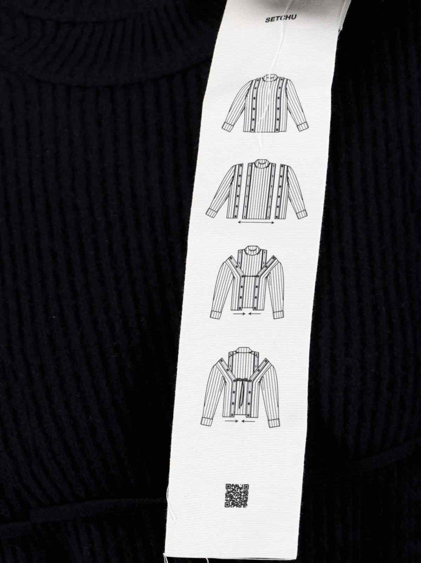 Setchu Ribbed Wool And Cashmere Sweater – Black