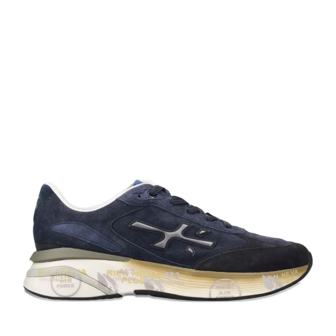 Premiata Blue Moerun Suede Gradient Sole Sneakers
