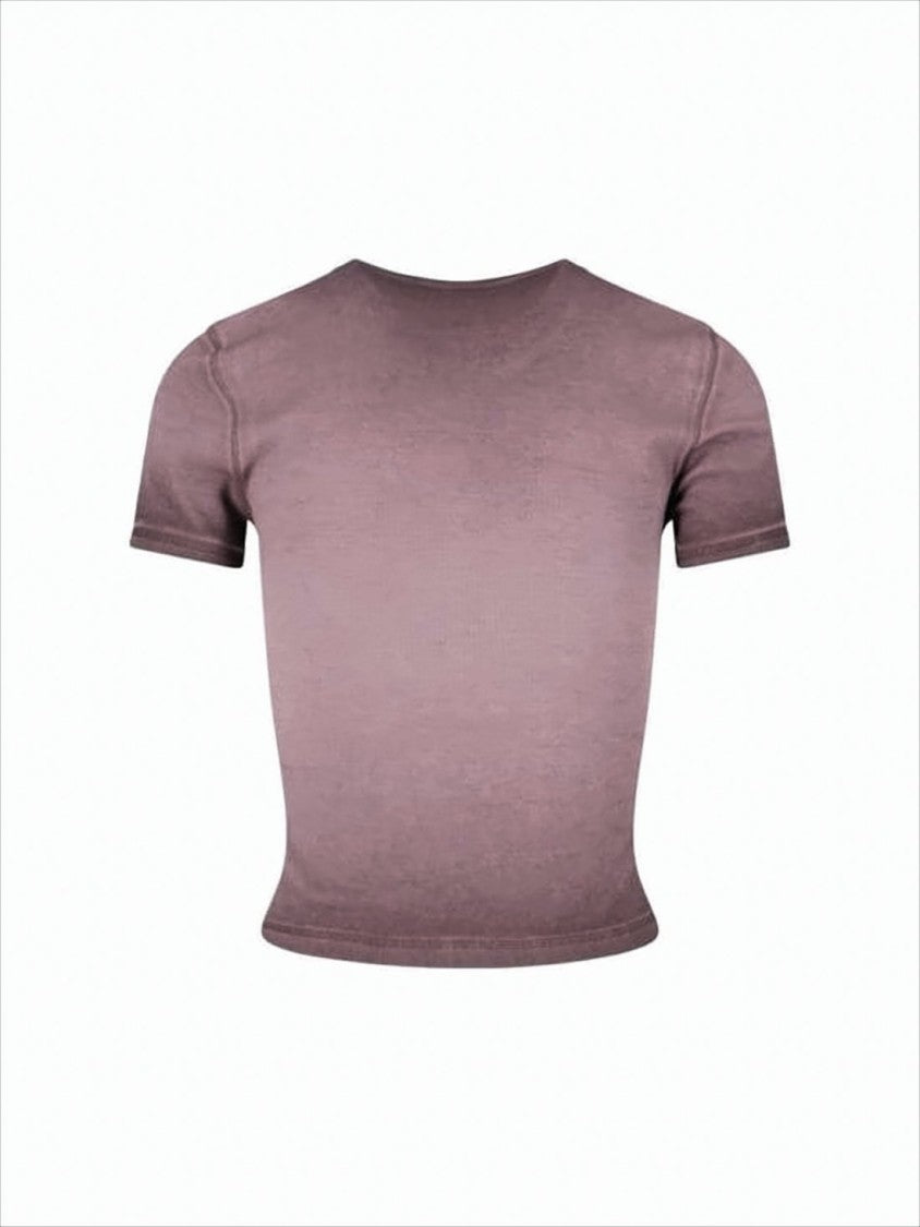 Diesel Fitted Mauve Graphic Crop Top