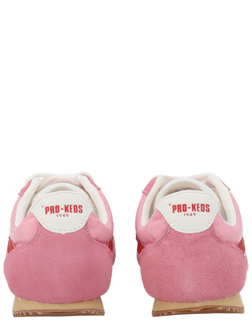 Pro-Keds Pink Suede Leather Stripes Sneakers