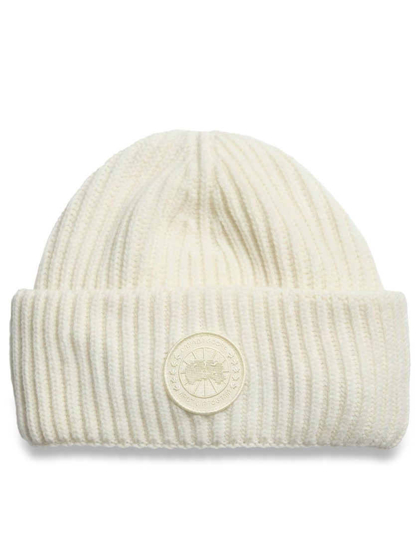 Canada Goose Ribbed Knit Toque With Double Fold Design