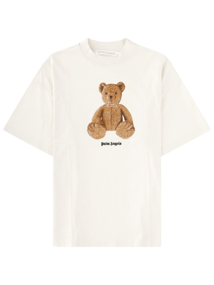 Palm Angels Bear Cotton Teddy Graphic T-Shirt