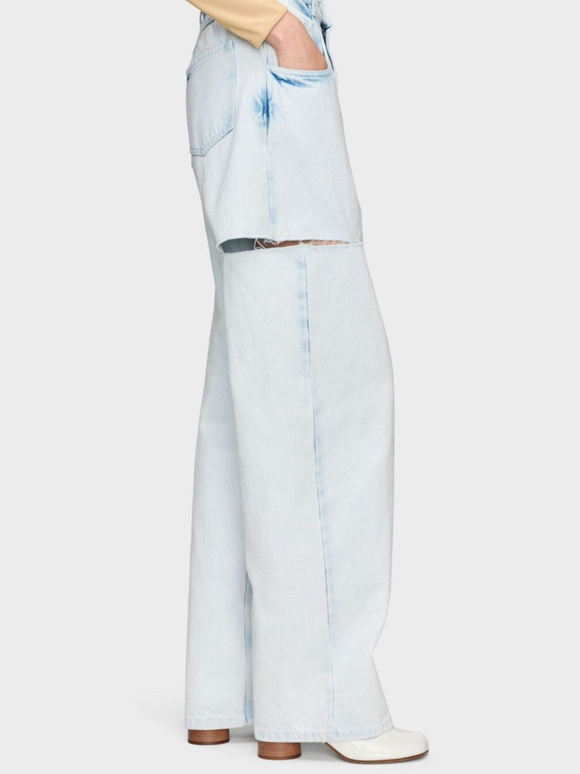 Maison Margiela Blue Tie-Dye Wide-Leg Jeans