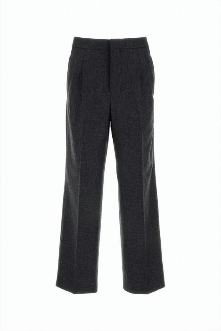 Ami Refined Wool Suit Pants With Tailored Straight-Leg Cut
