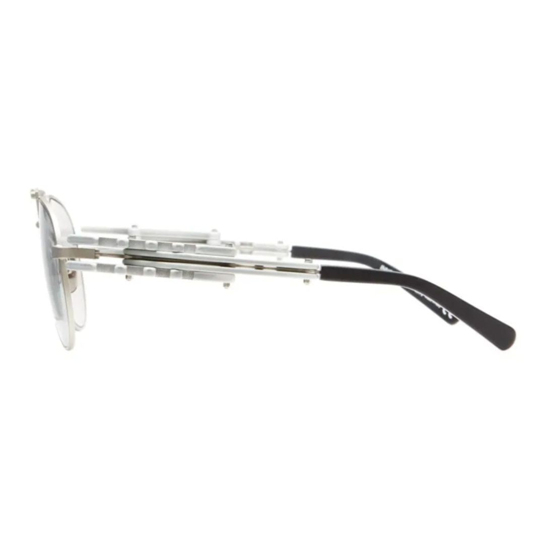 Innerraum O20 Sleek Silver Metal Sunglasses With Double Bridge Design