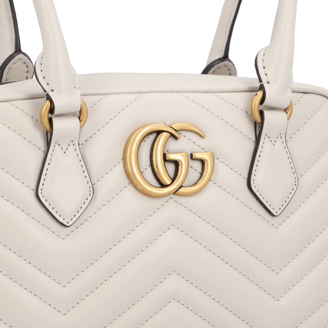 Gucci Gg Marmont Small Top Handle Bag Beige