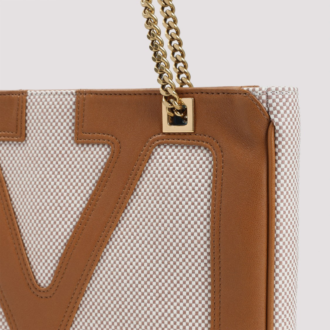 Valentino Garavani Woven Textured Leather Shopper Bag