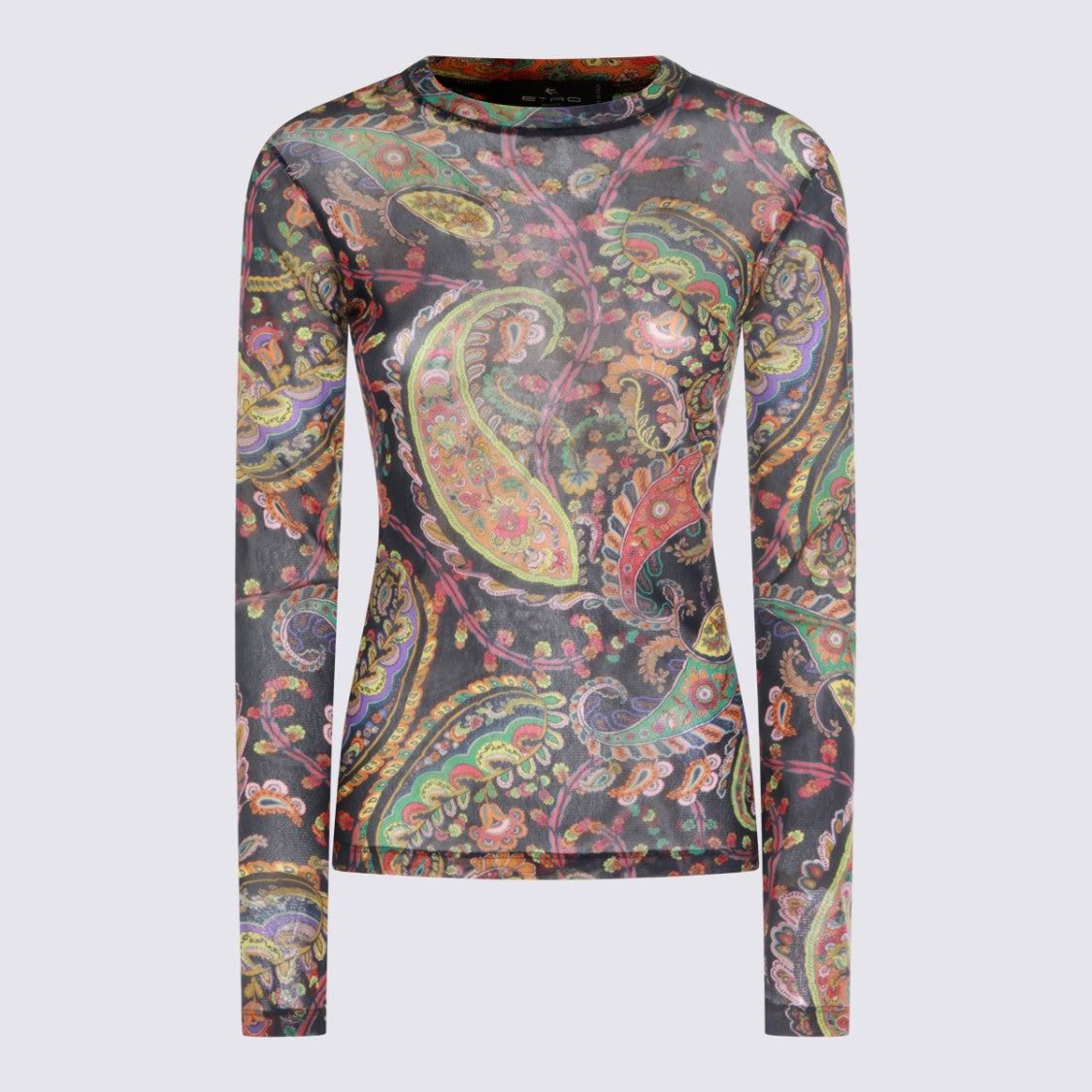 Etro Multicolor Printed Long-Sleeve Top