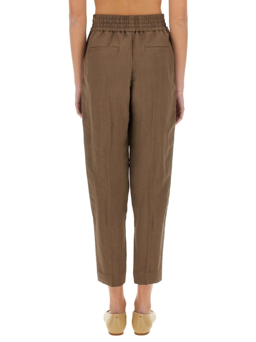 Brunello Cucinelli Baggy Pull-Up Pants In Twill