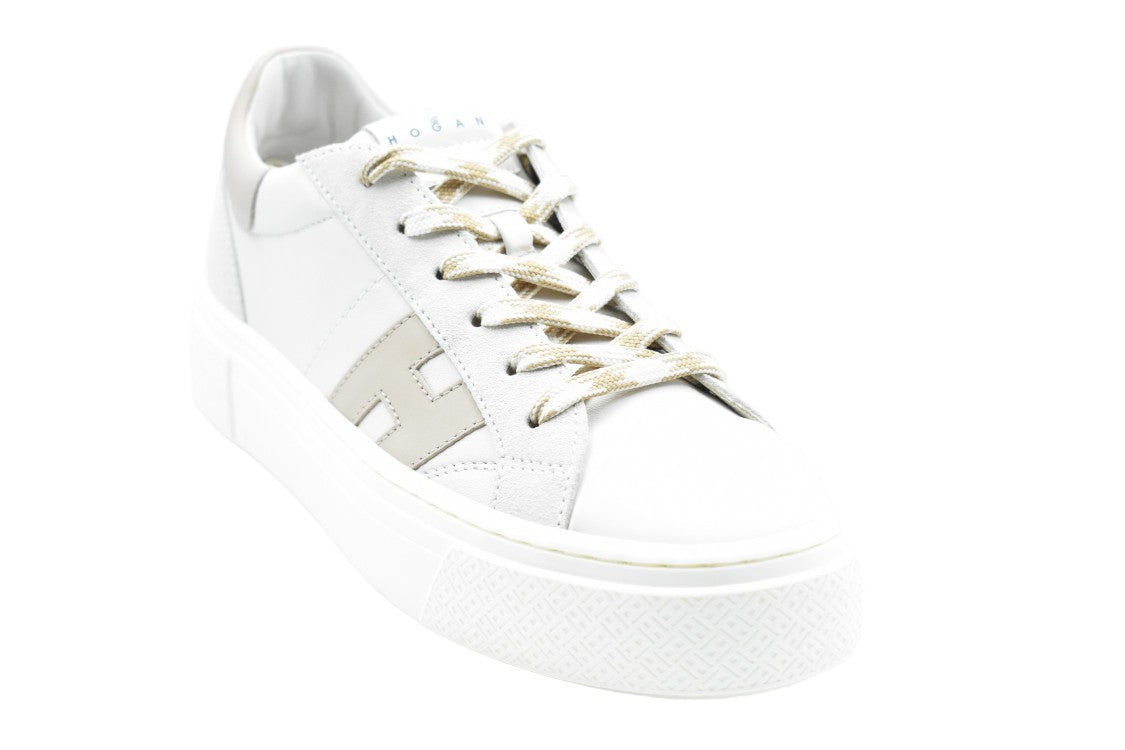 Hogan White Leather Chunky Sole Memory Sneakers
