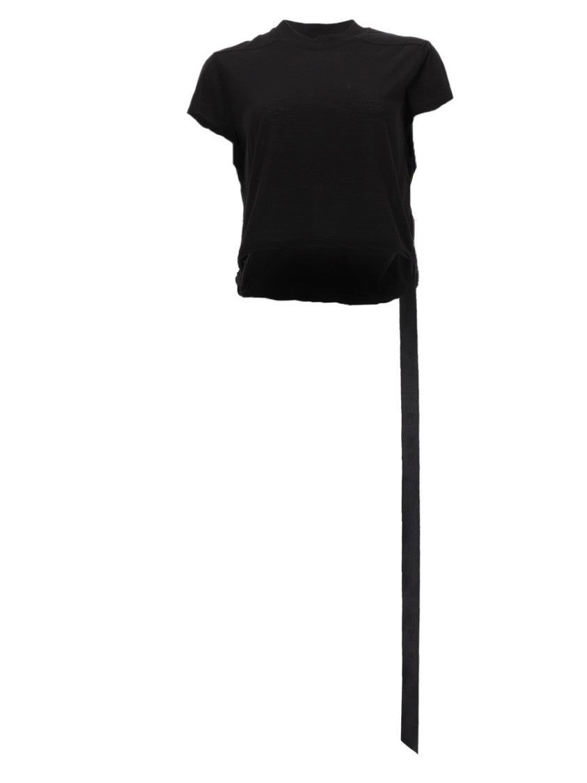 Drkshdw By Rick Owens Black Cropped Small Level T T-Shirt