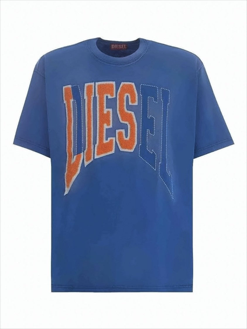 Diesel Crew Neck Graphic Blue T-Shirt