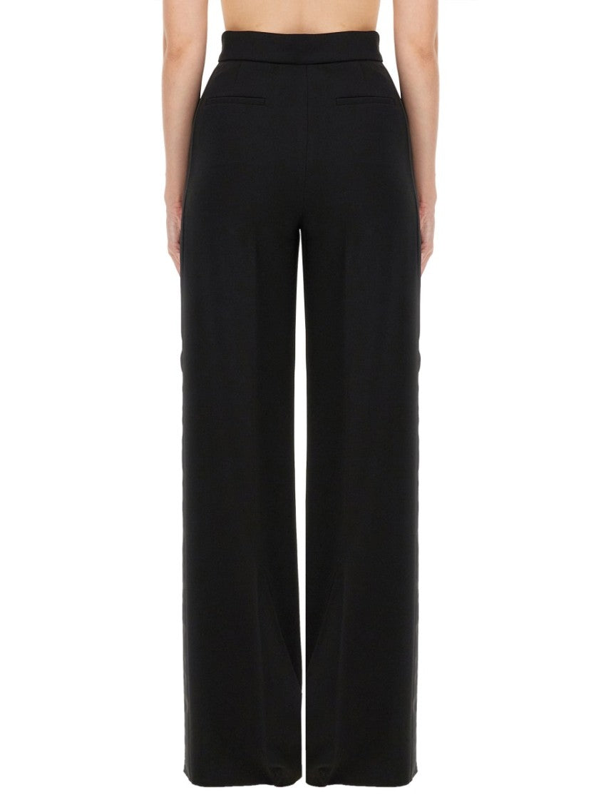 Max Mara High Waist Wide-Leg Pants With Subtle Side Stripe