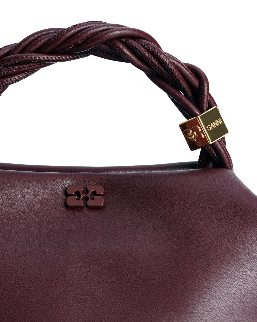 Ganni Structured Small Handbag With Twisted Handle